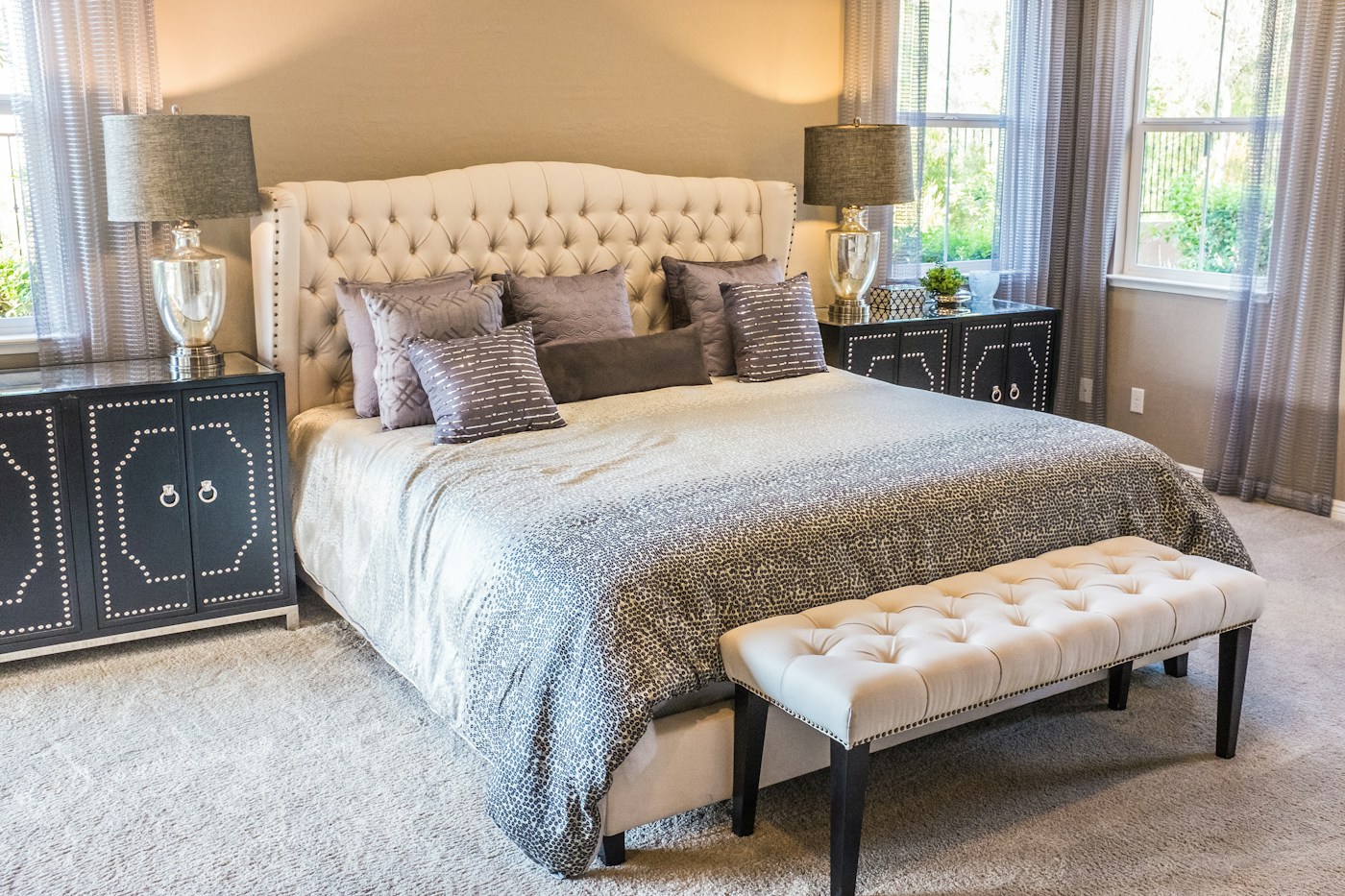 A quiet bedroom with natural light